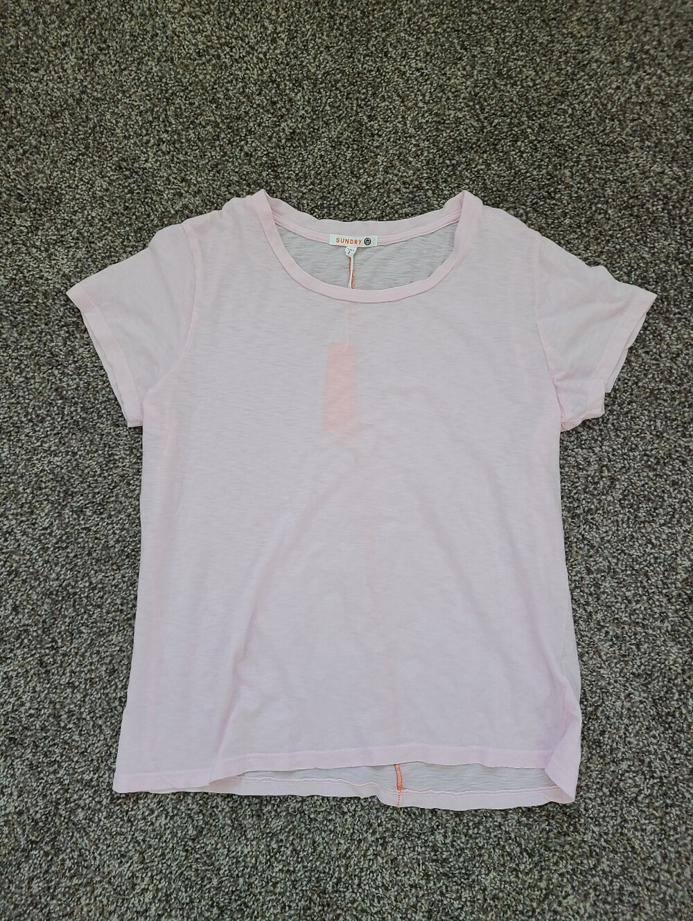 Sundry Light Pink 100% Pima Cotton Short Sleeve Tee Size 2
